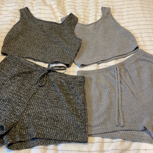 Other - Matching crop top/short lounge set. Size M